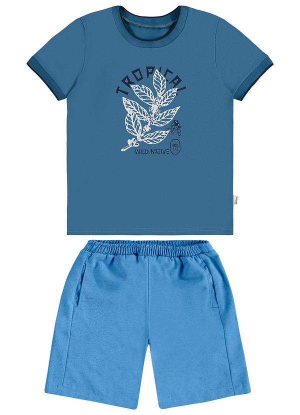 Malwee Kids - Conjunto Tropical Eco Azul Petróleo