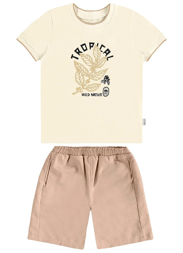 Malwee Kids - Conjunto Tropical Eco Off White 4