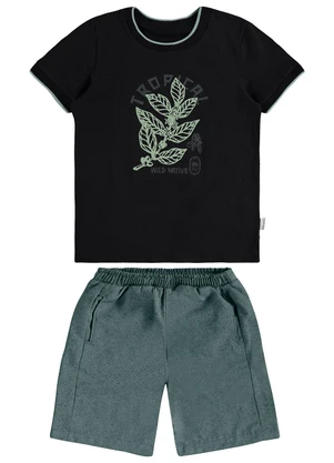 Malwee Kids - Conjunto Tropical Eco Preto - MALWEE KIDS