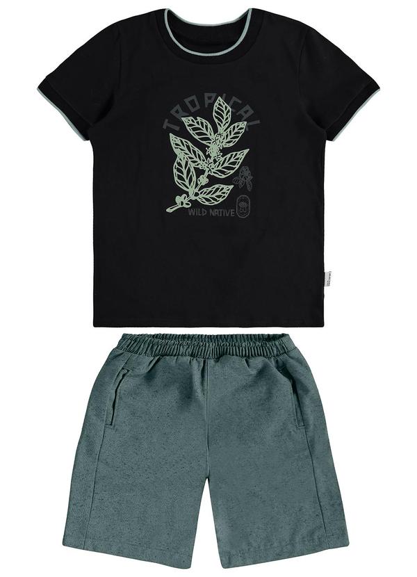 Malwee Kids - Conjunto Tropical Eco Preto