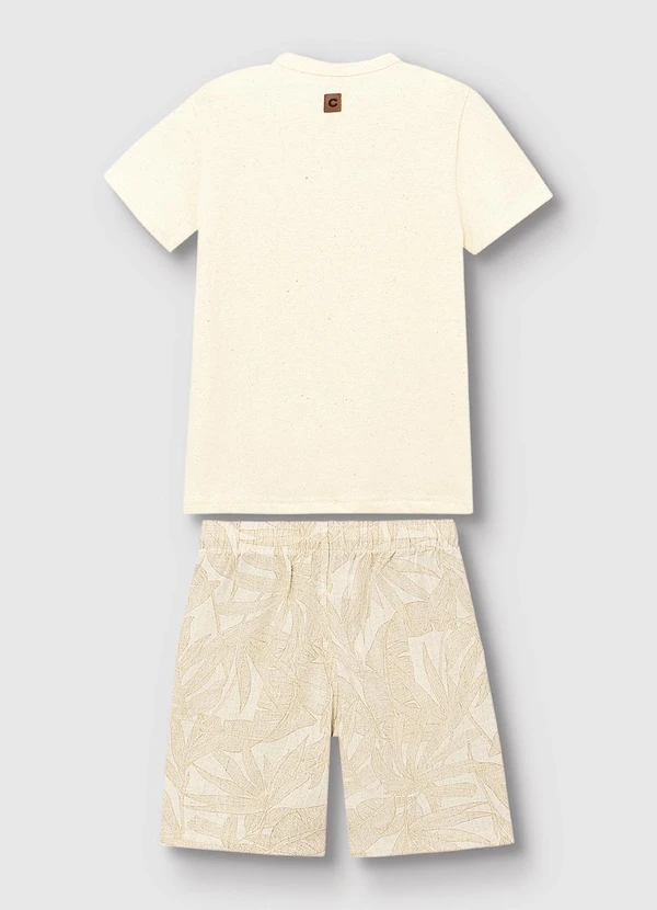 Carinhoso - Conjunto Tropical em Linho Areia 3