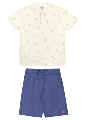 Elian - Conjunto Tropical Infantil Menino Bege - ELIAN