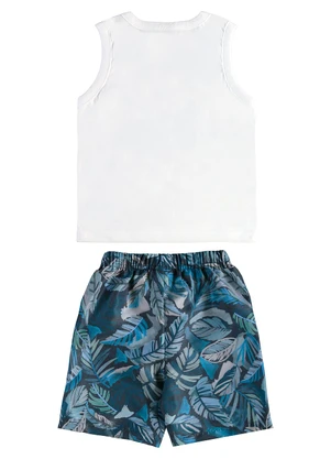 Bee Loop - Conjunto Tropical Regata Bermuda Branco - BEE LOOP