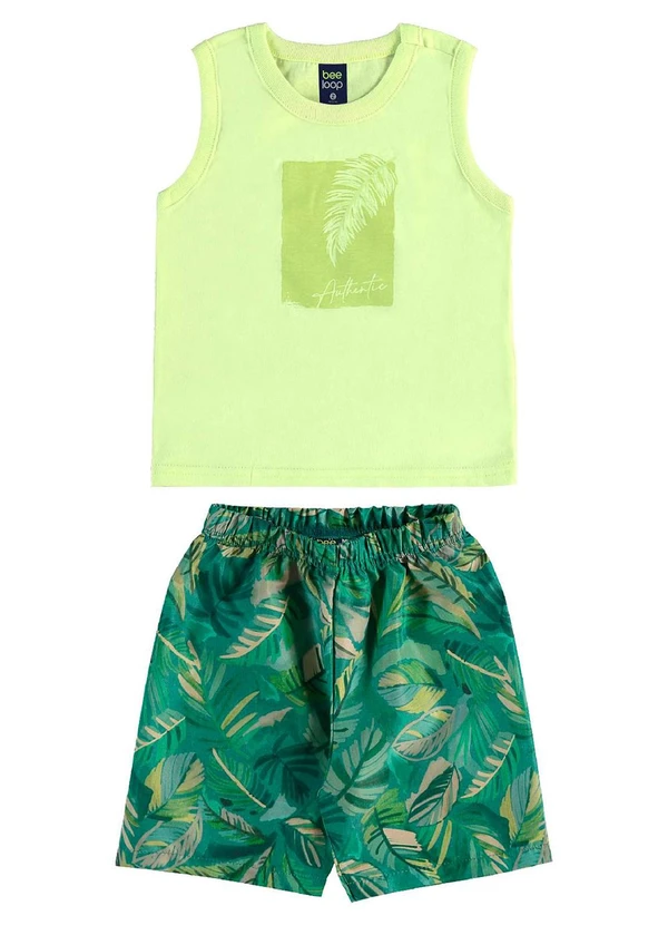 Bee Loop - Conjunto Tropical Regata Bermuda Verde 2