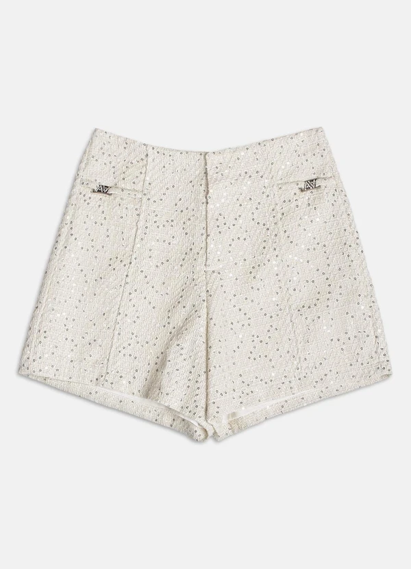 Authoria - Conjunto Tweed com Top e Short  Off White 4