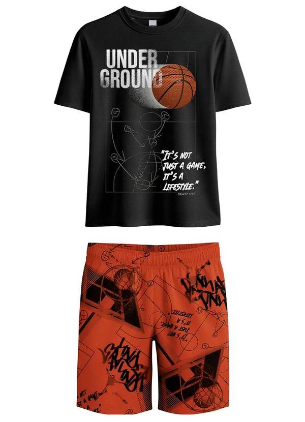 Malwee Kids - Conjunto Under Ground Preto 2