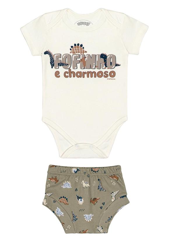 Alakazoo - Conjunto Unissex com Estampa Divertida Bege 2