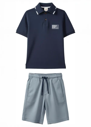 Carinhoso - Conjunto Urban Sport com Suedini Premium Azul - CARINHOSO