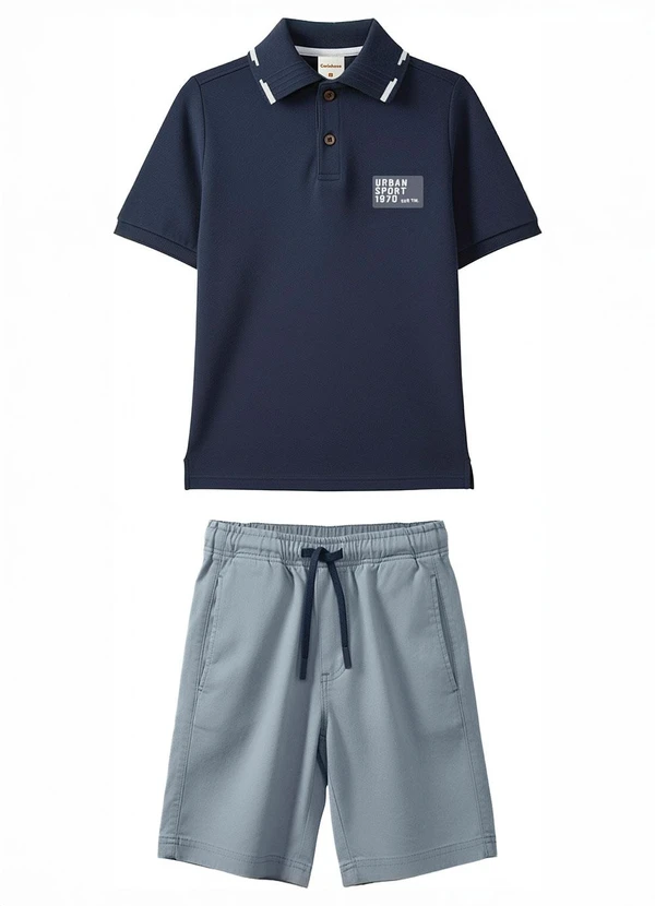 Carinhoso - Conjunto Urban Sport com Suedini Premium Azul 2