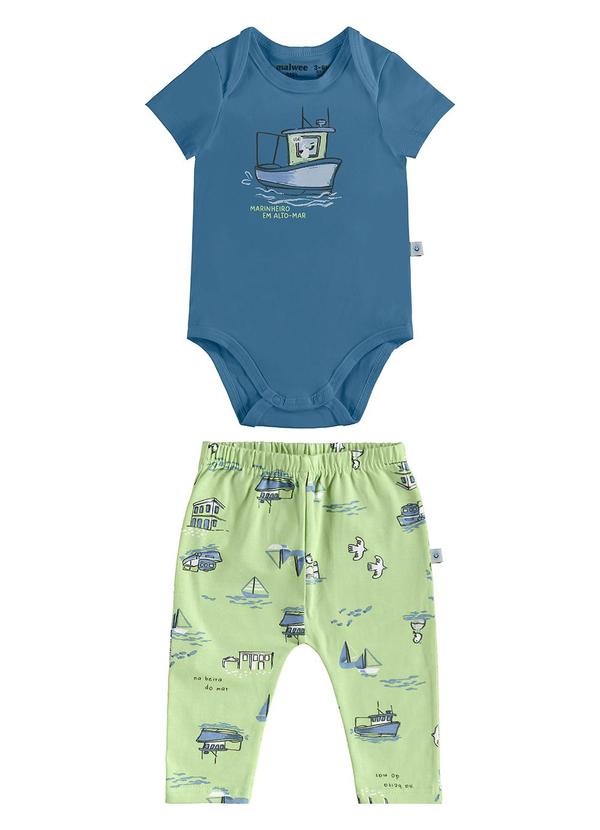 Malwee Kids - Conjunto Veleiro em Saruel Azul Petróleo 1