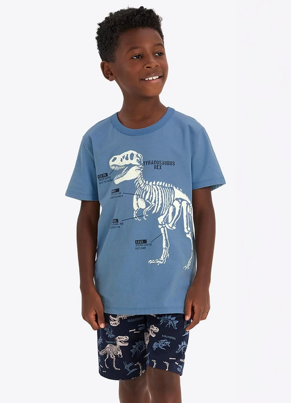 Rovi Kids - Conjunto Verão Menino Brilha no Escuro Azul