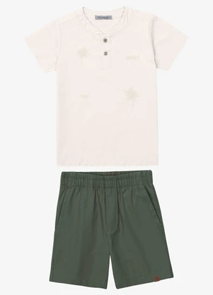 Trick Nick - Conjunto Verão Menino Camisa e Bermuda Bege - TRICK NICK