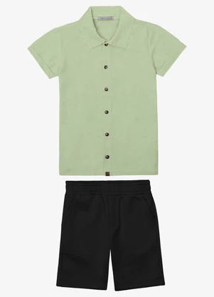 Trick Nick - Conjunto Verão Menino Camisa e Bermuda Verde - TRICK NICK