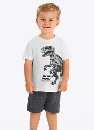 Rovi Kids - Conjunto Verão Menino com Foil Bege - ROVI KIDS