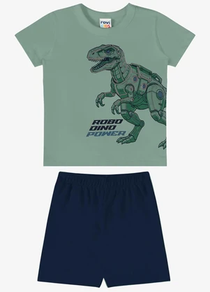 Rovi Kids - Conjunto Verão Menino com Foil Verde - ROVI KIDS