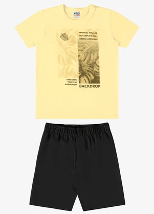 Rovi Kids - Conjunto Verão Menino com Relevo Amarelo - ROVI KIDS