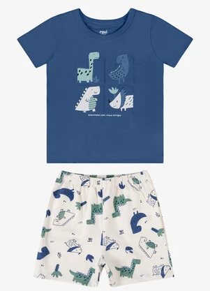 Rovi Kids - Conjunto Verão Menino com Relevo Azul - ROVI KIDS