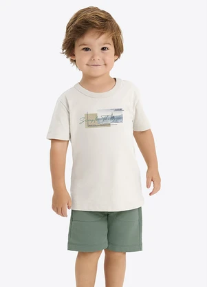 Rovi Kids - Conjunto Verão Menino com Relevo Bege - ROVI KIDS