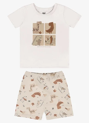 Rovi Kids - Conjunto Verão Menino com Relevo Bege - ROVI KIDS