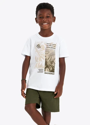 Rovi Kids - Conjunto Verão Menino com Relevo Branco - ROVI KIDS
