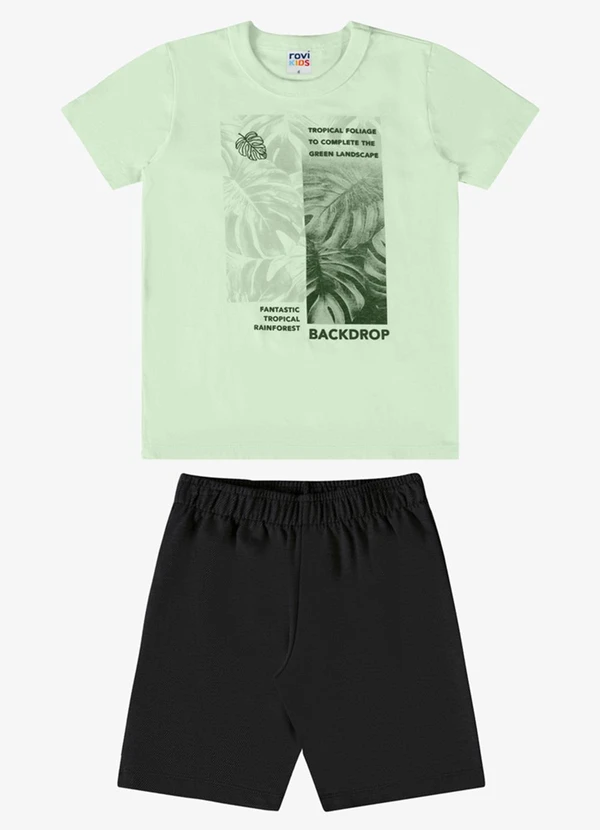 Rovi Kids - Conjunto Verão Menino com Relevo Verde