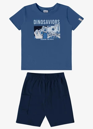 Rovi Kids - Conjunto Verão Menino Estampa com Gel Azul - ROVI KIDS