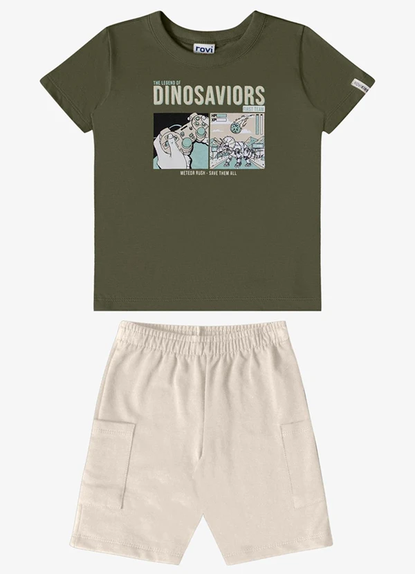 Rovi Kids - Conjunto Verão Menino Estampa com Gel Verde