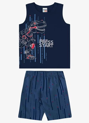 Rovi Kids - Conjunto Verão Menino Estampa em Gel Azul - ROVI KIDS