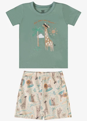 Rovi Kids - Conjunto Verão Menino Estampa em Relevo Verde - ROVI KIDS