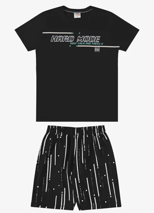 Rovi Kids - Conjunto Verão Menino Estampa Rotativa Preto - ROVI KIDS