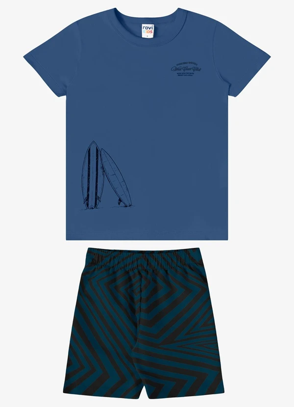 Rovi Kids - Conjunto Verão Menino Localizada Azul
