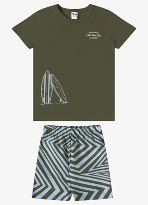 Rovi Kids - Conjunto Verão Menino Localizada Verde - ROVI KIDS