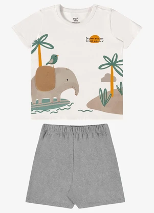 Rovi Kids - Conjunto Verão Menino Peça Interativa Bege - ROVI KIDS