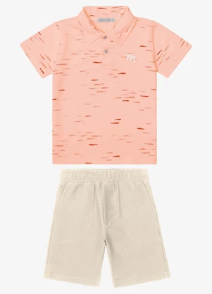 Trick Nick - Conjunto Verão Menino Polo com Bermuda Rosa - TRICK NICK