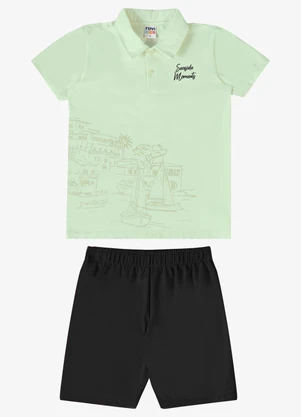 Rovi Kids - Conjunto Verão Menino Polo Verde - ROVI KIDS