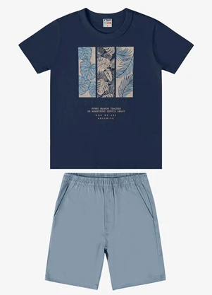 Rovi Kids - Conjunto Verão Menino Relevo Azul - ROVI KIDS
