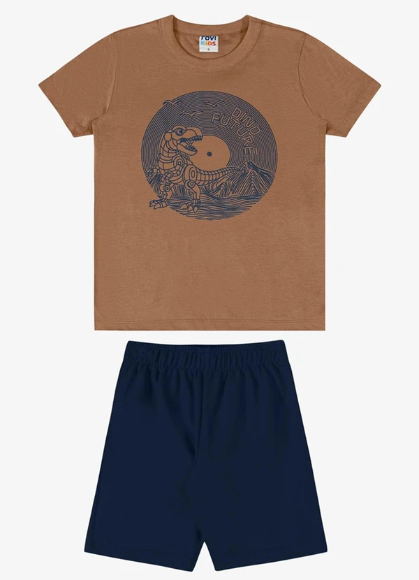 Rovi Kids - Conjunto Verão Menino Relevo Marrom