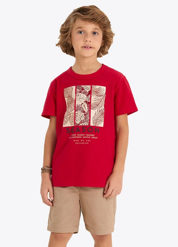 Rovi Kids - Conjunto Verão Menino Relevo Vermelho