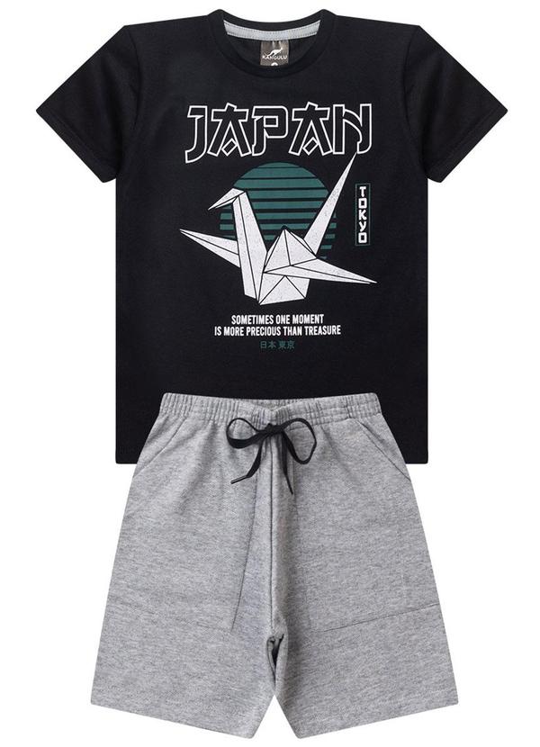 Rosa Azul - Conjunto Verão Origami Tokyo Kangulu Preto