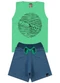 Rosa Azul - Conjunto Verão Regata Surf Kangulu Verde - variação: Verde