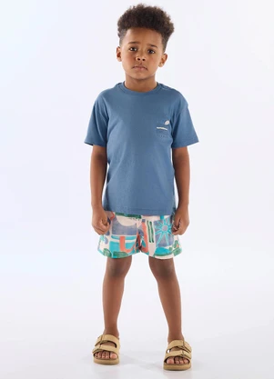 Up Baby - Conjunto Verão sem Fim Camiseta Short Azul - UP BABY