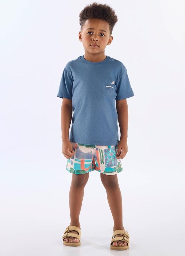 Up Baby - Conjunto Verão sem Fim Camiseta Short Azul