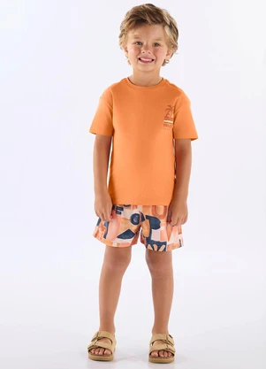 Up Baby - Conjunto Verão sem Fim Infantil Laranja - UP BABY