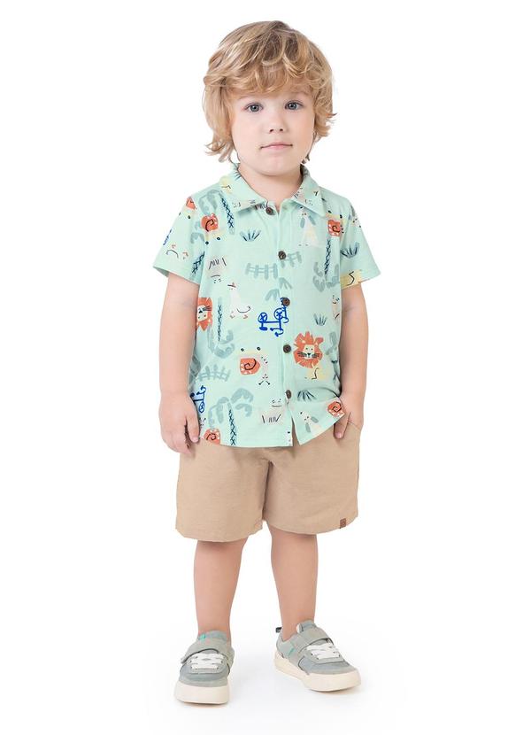 Malwee Kids - Conjunto Verde Água em Tecido Eco Menino 2