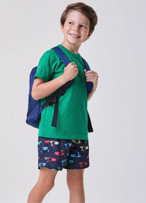 Bimbi - Conjunto Verde com Estampa de Motos Verde - BIMBI