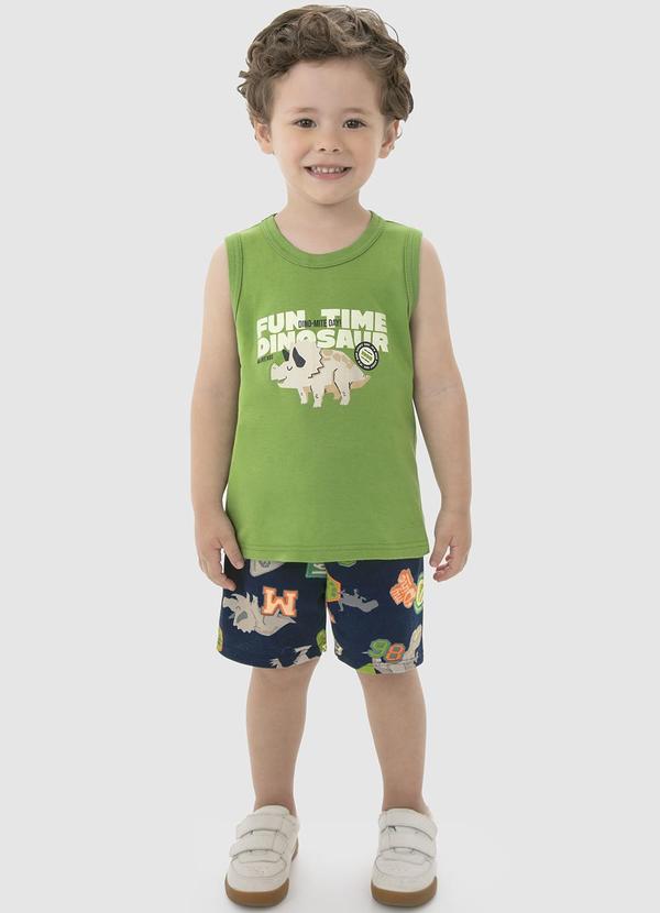 Malwee Kids - Conjunto Verde Fun Time Dinosaur