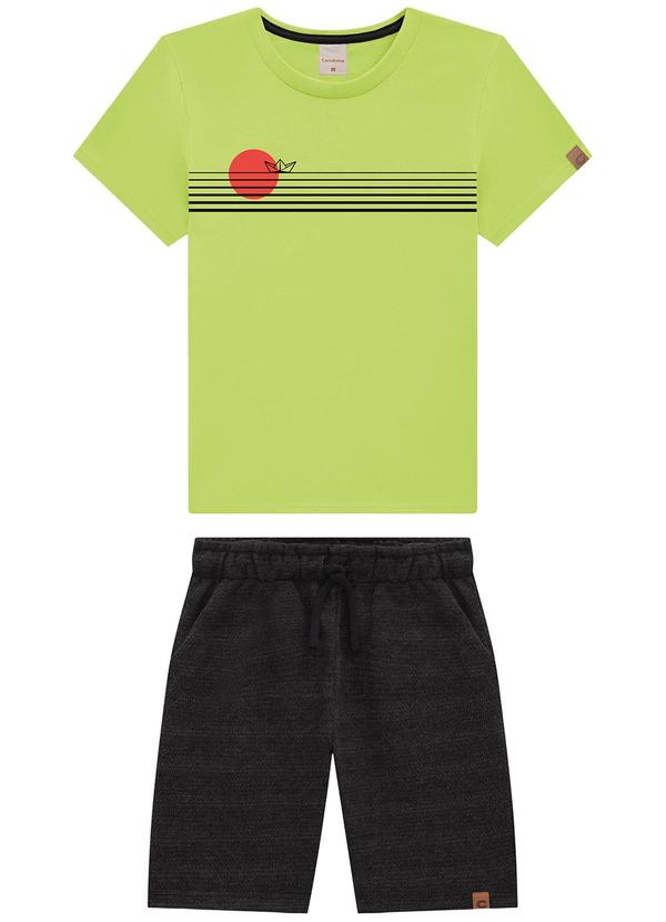 Carinhoso - Conjunto Verde Limão Comfort em Moletom