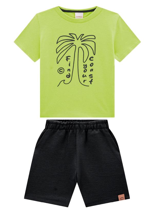 Carinhoso - Conjunto Verde Limão Find Your Coast Menino