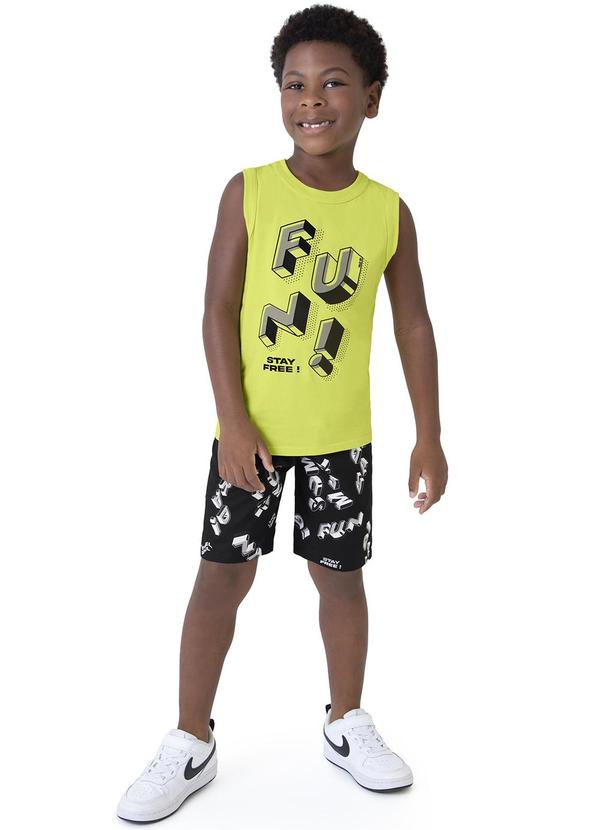 Malwee Kids - Conjunto Verde Limão Fun! Menino