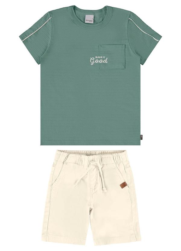 Malwee Kids - Conjunto Verde Make It Good com Sarja Menino 2